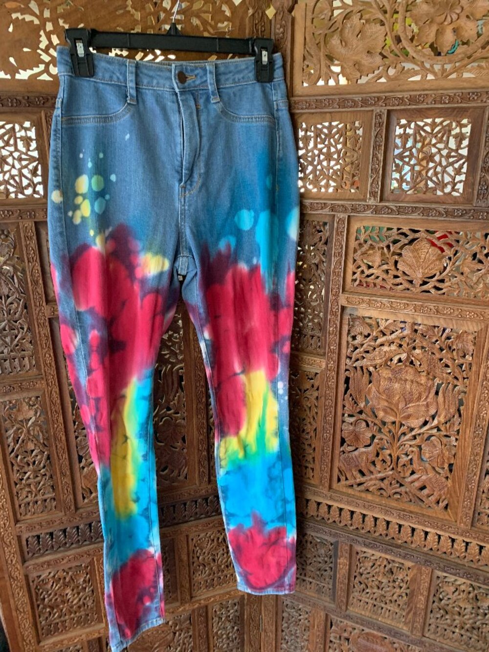 Swank A Posh Size 3 multi color painted jeans